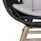 Armen Living Fanny Outdoor Patio Rocking chair in Light Eucalyptus Wood and Charcoal Rope 840254332263 - alternate 2